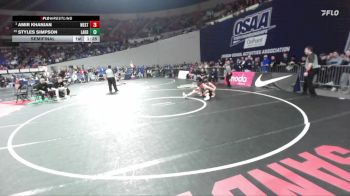 6A Boys 132 lbs Semifinal - Amir Khanjan, Westview Boys vs Styles Simpson, Lakeridge Boys