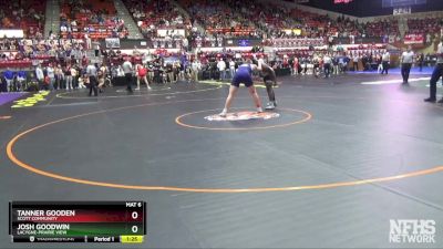 4A 215 lbs Quarterfinal - Josh Goodwin, Lacygne-Prairie View vs Tanner Gooden, Scott Community