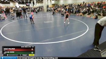 67 lbs Quarterfinal - Kolt Palmer, AL vs Jacob Gwin, OK