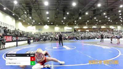 120 lbs Semifinal - Thunder Page, South Central Punisher Wrestling Club vs Jayden Martinez, Hermiston Wrestling