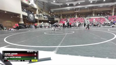 120 lbs Semifinal - Jaxon Jaeger, Carl Junction vs Beau Hazelwood, Raw