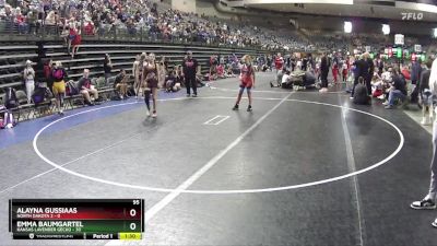 95 lbs Round 1 (4 Team) - Emma Baumgartel, Kansas Lavender Gecko vs Alayna Gussiaas, North Dakota 2