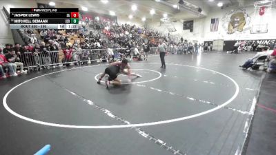 190 lbs Semifinal - Jasper Lewis, Santa Ana vs Mitchell Semaan, Servite