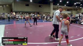 110 lbs Quarterfinal - Barrett Adams, Alpha Elite vs Karson Rozas, Rayne Wrestling Club