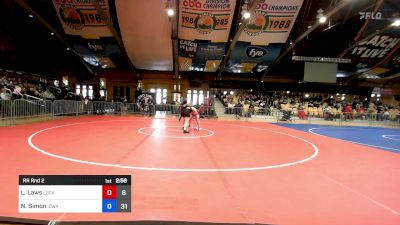 180 kg Rr Rnd 2 - Lindsay Laws, Lock Haven vs Naomi Simon, Iowa