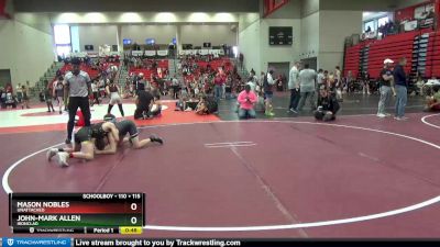 110 + 115 3rd Place Match - Mason Nobles, Unattached vs John-Mark Allen, Ironclad