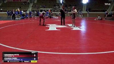 160 lbs Round 1 (3 Team) - Savannah Pitts, Huntingdon vs Poorna Babu, Texas Woman`s University