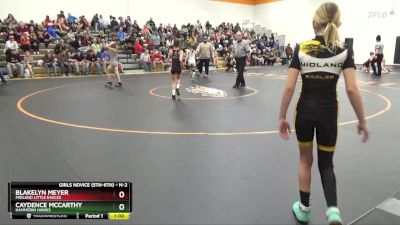 N-2 lbs Semifinal - Caydence McCarthy, Hammerin Hawks vs Blakelyn Meyer, Midland Little Eagles