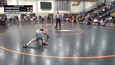 66 lbs Cons. Round 3 - Braden Wieland, Indee Mat Club vs Cooper Jackson, Hammerin Hawks