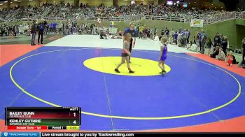 50 lbs Semifinal - Kenley Guthrie, Sutherlin Mat Club vs Bailey Gunn, Culver Mat Club