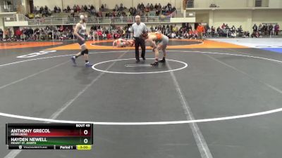 157 lbs Champ. Round 2 - Hayden Newell, Mount St. Joseph vs Anthony Grecol, Heidelberg