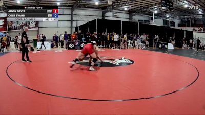 70 kg Cons. Round 2 - Aiden Davis, Buffalo Valley Regional Training Center vs Cole Evans, Burnett Trained Wrestling