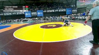 Girls 3A 235 lbs Semifinal - Mia Cienega, Everett (Girls) vs Lamia`Sky Misher, Federal Way (Girls)