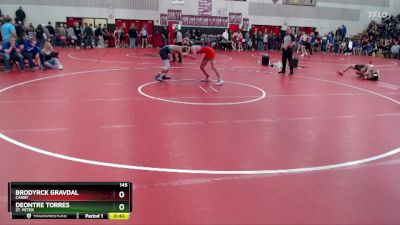 145 lbs Cons. Round 3 - Brodyrck Gravdal, Canby vs Deontre Torres, St. Peter