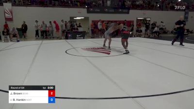 70 kg Round Of 64 - Jordan Brown, Bearcat Wrestling Club vs Brady Hankin, Northern Colorado Wrestling Club