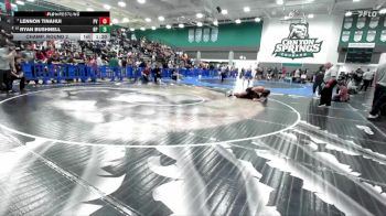 190 lbs Champ. Round 2 - Lennon Tinahui, Paloma Valley vs Ryan Bushnell, Riverside Poly