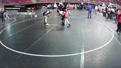 126 lbs 5th Place Match - Paiten Einspahr, Sutherland Youth Wrestling Club vs Ella Hammon, Palmyra Wrestling Club - Girls