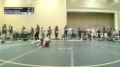 61 lbs Consi Of 8 #1 - Dakota Veitenheimer, Askeo International vs Maxwell Paredes, Westlake HS