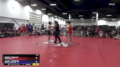 125 lbs Placement Matches (8 Team) - John Longley, Tennessee vs Gavin Ciampoli, Pennsylvania Red