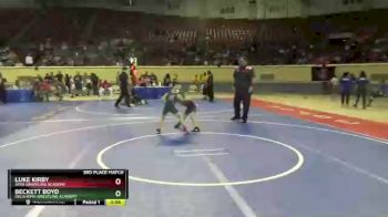 55 lbs 3rd Place Match - Beckett Boyd, Oklahoma Wrestling Academy vs Luke Kirby, Apex Grappling Academy