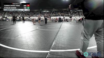 125 lbs Round Of 16 - Xamena Rivera Perez, Ardmore Takedown Club vs Kynslee Darden, Team Tulsa Wrestling Club