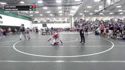 65 lbs Quarterfinal - Jasper Creten, Slyfox Wrestling Academy vs Luke Brown, Open Mats