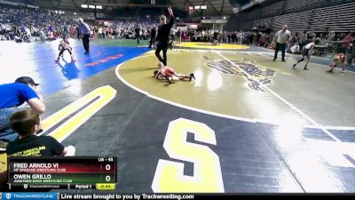 53 lbs Cons. Round 1 - Owen Grillo, Junkyard Dogs Wrestling Club vs Fred Arnold Vi, Mt Spokane Wrestling Club