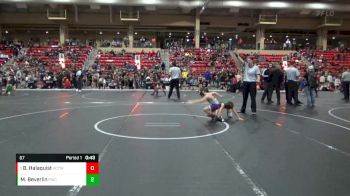 67 lbs Cons. Round 2 - Brody Halaquist, Ark City Takedown Wrestling Cl vs Monti Beverlin, Pratt Wrestling Club