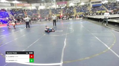 85 lbs Quarterfinal - Cruz Lucero, Duran Elite vs Jack Larson, Independent