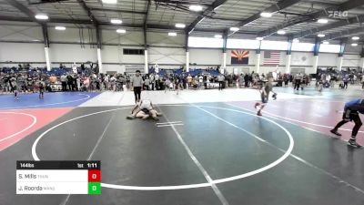 144 lbs Quarterfinal - Sammy Mills, Thundercats WC vs Jackson Roorda, Manu WC