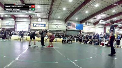 285 lbs 3rd Place Match - Fernando Carbajal, West Wendover vs Mason Williams, Eureka