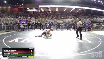 3A 195 lbs Champ. Round 1 - Matteo Clement, Columbus vs John Roberts, Vero Beach Senior