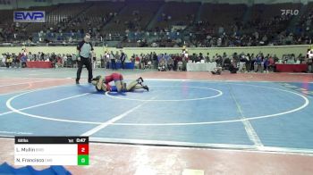 92 lbs Consi Of 8 #1 - Lynette Mullin, Bixby JH Girls vs Nayeli Francisco, Central Middle School