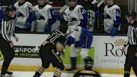 FIGHT: Dylan MacKinnon Takes On Ben Seymour After Big Hit