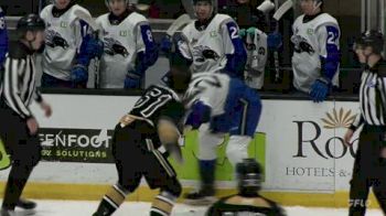 FIGHT: Dylan MacKinnon Takes On Ben Seymour After Big Hit