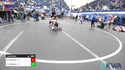 66 lbs Consolation - Gunnar Coltharp, Harrah Little League Wrestling vs Dre Gallegos, Standfast OKC