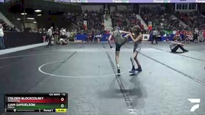 72 lbs Cons. Round 3 - Liam Samuelson, Paola vs Colden Blockcolsky, Manhattan