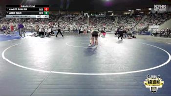 G5A-100 lbs Champ. Round 1 - Kaylee Fowler, CACHE (Girls) vs Lydia Ellis, CATOOSA (Girls)