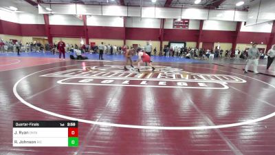 184 lbs Quarterfinal - Jack Ryan, Oneonta vs Roel Johnson, Rhode Island College