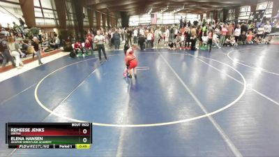 62+ Quarterfinal - Remeese Jenks, Uintah vs Elena Hansen, Aviator Wrestling Academy