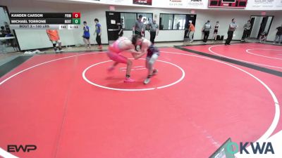 140 lbs Quarterfinal - Kanden Carson, PrimeTime Youth Wrestling vs Michael Torrone, Northeast Take Down Club