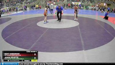 92 lbs Cons. Round 4 - Hoyt Harshman, Mat Demon Wrestling Club vs Jaxon Devette, Eagle Point Youth Wrestling Cl