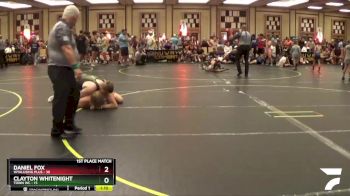 220 lbs Finals (8 Team) - Daniel Fox, Wyalusing Plus vs Clayton Whitenight, Town WC