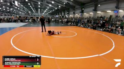 110 lbs Quarterfinal - Jude Avila, NB Elite Wrestling Club vs Sophia Rosales, Amped Wrestling Club