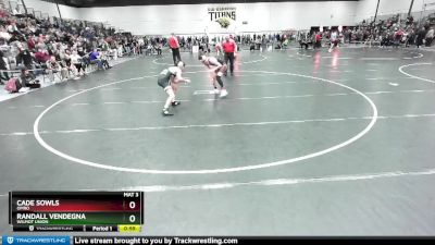 132 lbs Cons. Round 2 - Randall Vendegna, Wilmot Union vs Cade Sowls, Omro