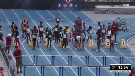 Youth Girls' 100m Hurdles Championship, Semi-Finals 6 - Age 11