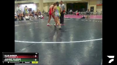 110 lbs Placement (4 Team) - Jasmine Villegas, BHWC/ Florida Supreme vs Allie Barker, Lady Gator Dawgs