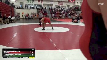 215 lbs Cons. Round 2 - Jostin Vega Rivera, Iowa City, City High vs Hayden Chandler, Clinton