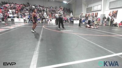 61 lbs Quarterfinal - Kynslee Church, Team Tulsa Wrestling Club vs Legend Bigheart, Sperry Wrestling Club