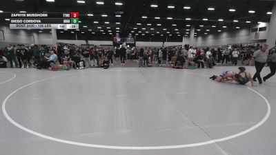 138 lbs Cons. Sub-rd Of 32 - Zaphyr Musshorn, Team Tugman Wrestling Club vs Diego Cordova, Atrisco Heritage Academy High School Wrestling